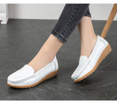 Mira™ - White Orthopedic Flat Slip-On Loafers